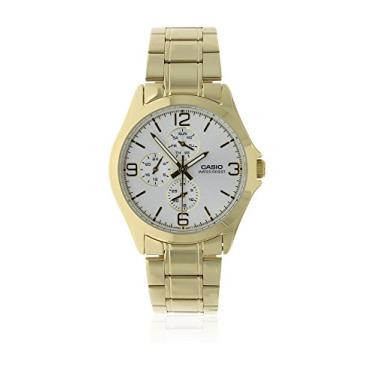 Imagem de Relógio Casio MTP-V301G-7A em aço inoxidável dourado - vários mostradores