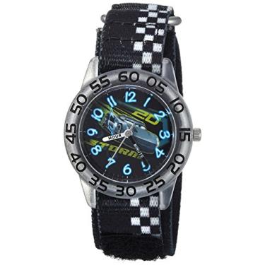 Imagem de DISNEY Relógio analógico de quartzo Jackson Carros 3 com pulseira de nylon, preto, 15 (modelo: WDS000290)