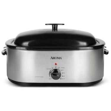 Imagem de Forno Elétrico de Convecção AROMA 18,9 Litros com Tampa Autobasting, Ideal para um Peru de 11kg, Controle de Temperatura, Função Manter