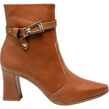 Imagem de Bota Feminina Casual Dia a Dia Passeio Trabalho Cano Baixo Bico Fino Salto Médio Conforto Mississipi Me561