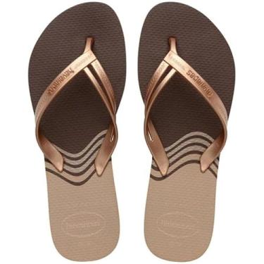 Imagem de Chinelo sandalia havaianas femininas elegance print original 39/40