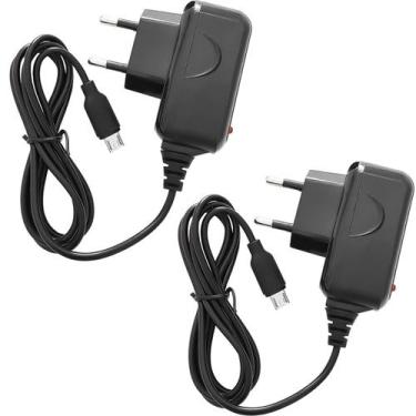 Imagem de Kit 8 Carregadores De Celular Micro USB Fonte Bivolt Preto - Genérico