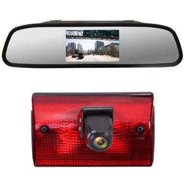 Imagem de Câmera reversa de luz de freio terceira luz de freio + substituição de espelho de 11 cm para Mercedes Freightliner Sprinter 2500 3500/ Mercedes-Benz Sprinter W901 W902 W903 W904/VW LT Mk II 2DL, 2DM