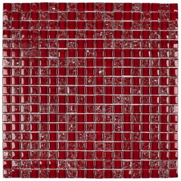 Imagem de Pastilha De Vidro Galliano Glass Mosaic 30cmx30cm (placas) Vermelho