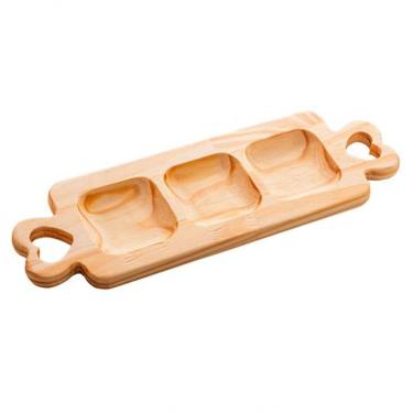 Imagem de Petisqueira Madeira Com Alça Coração Pinus