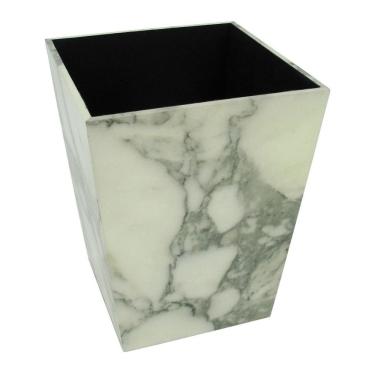 Imagem de Cesto de Lixo Marmorizadas de Madeira Calacata