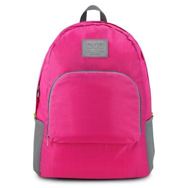 Imagem de Mochila Dobrável Para Viagem Estampa Lisa Jacki Design Fúcsia