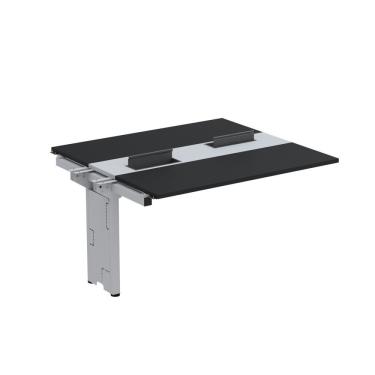 Imagem de Complemento De Mesa Plataforma Para Coworking Para 2 Pessoas 130x120 Preto-cinza