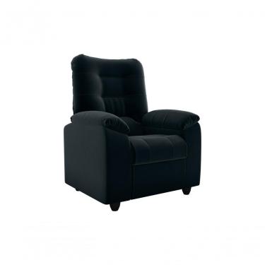 Imagem de Poltrona Reclinável Onix 1 Lugar Veludo Preto Matrix