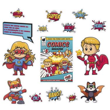 Imagem de Adesivo De Parede Infantil Super Herói Menino Menina Kids