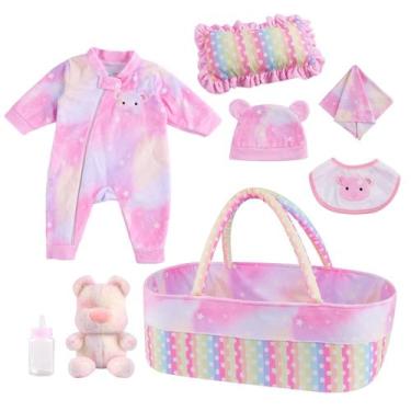 Imagem de Conjunto de roupas Baby Doll BABESIDE para bebê Reborn de 43 a 56 cm