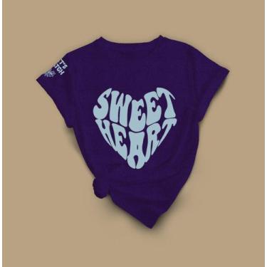 Imagem de Camiseta Com Desenho De Coração Moderno  Visual Minimalista - Lobo Set