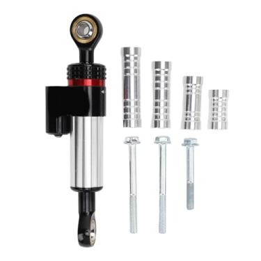 Imagem de Damper Universal de Direção, Alumínio Mota de Alumínio Suporte de Amortecimento de Direção Com 16 Níveis de Ajuste de Amortecimento, Suporte de Amortecedor (SILVER)