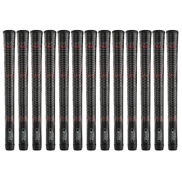 Imagem de Generic Dritac Standard 2.0 Golf Grip - Pacote Com 13 Grips Dri Tac Performance 52Dt-Jbk, Preto Azeviche Design Vermelho.