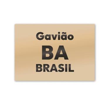 Imagem de Imã de Geladeira Gavião Bahia MDF 8cmx5cm Cidade