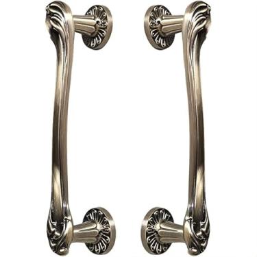 Imagem de Puxador Duplo Porta Pivotante Correr Rústico Petra Bronze Antigo 300mm Maxima Metais