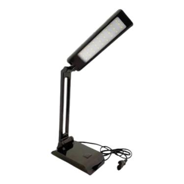 Imagem de Luminária de Mesa Pelicano LED 4W PREMIUM – LLUMM Bronzearte Articulável, Luz Branca Fria 6500K, Bivolt | Cores: Branco ou Preto (Preto)