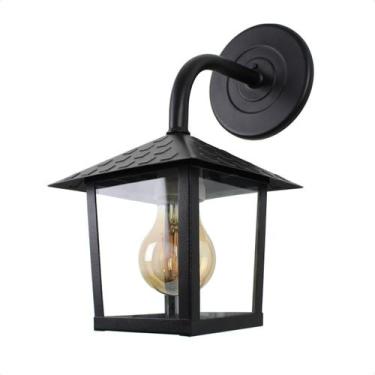 Imagem de Arandela de Parede Colonial Nina Quadrada Vidro Liso E27 Bivolt - Blum