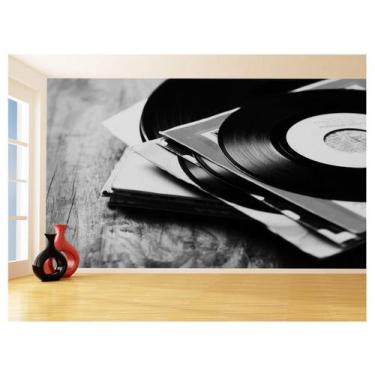 Imagem de Papel De Parede 3D Musica Vinil Antigos Retrô 3,5M Mus64 - Você Decora