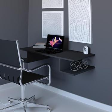 Imagem de Mesa Suspensa Computador Home Office Quarto Sala Escritório MDF - Baza