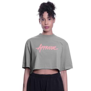 Imagem de Camiseta Cropped Approve Feminino New Classic