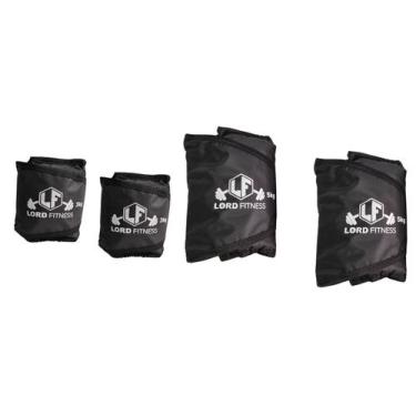 Imagem de Kit Funcional Com 02 Pares de Caneleira Tornozeleira Academia exercíci