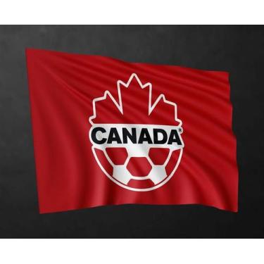 Imagem de Bandeira Seleção Canadá Copa 80cmx140cm Tecido Oxford 100% Poliéster -