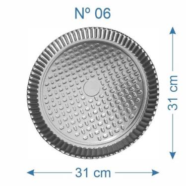 Imagem de 30 Prato de Bolo Salgado Laminado Prateado Nº6 - AAZ