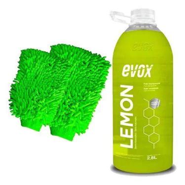 Imagem de Shampoo automotivo evox lemon 2.8l desengraxante + luvas - marca, Sem 