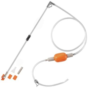 Imagem de Kit de aspirador de sifão e trocador de água, sistema de várias cabeças com limpador de cascalho a vácuo de aquário, filtro de detritos e escova para facilitar a limpeza da água e manutenção do tanque