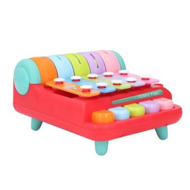 Imagem de Generic Piano Batendo Brinquedo de Percussão, Instrumentos Musicais Educacionais Tap de Piano de Batendo Brinquedo Interativo para bebê (Vermelho)