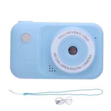 Imagem de Câmera de vídeo digital 3MP HD Lente dupla AutoFocus Compact Portable Câmera fofa com tela de 2 polegadas MP3 para crianças presentes de aniversário para crianças (Azul)