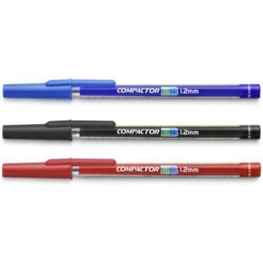 Imagem de Caneta Esferográfica Compactor 1.2mm, Vermelha