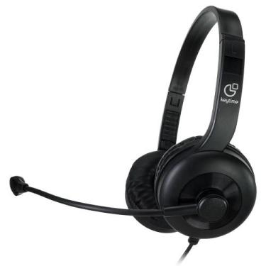Imagem de Headset Keytime Office Maxom P2 P3 com Mic Preto