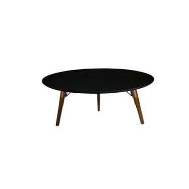 Imagem de Mesa 80cm Infantil Redonda Preto 3 Pé Palito 50cm - jthome