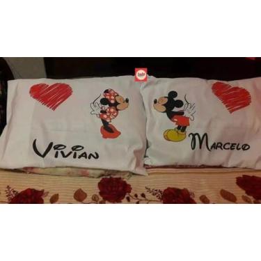 Imagem de Kit Fronhas Personalizadas Casal Mickey Minnie - Gama Acessórios