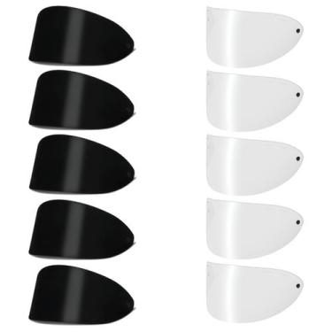 Imagem de Kit 10 Viseiras Capacete Sport Moto Pro Tork, Cristal / Fumê