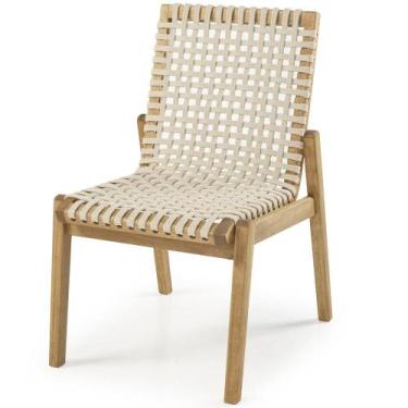 Imagem de Cadeira Trama Corda Areia Estrutura Stain Jatoba 52cm - 60361 - Sun Ho