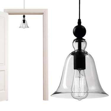 Imagem de Lustre De Vidro Vintage | Luminária Retrô Montada No Teto Para Decoração Artística,Lâmpada Pendente Elegante Rústica Acessórios De Iluminação Para Quarto De Bebé Varanda Escadaria Cozinha