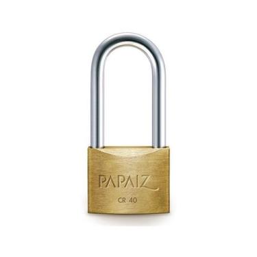 Imagem de Cadeado Papaiz Haste Longa 40mm Cr40/50 C/2 Chaves Cor Dourado