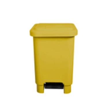 Imagem de Lixeira 25L Quadrada C/Pedal - JSN, Amarelo