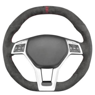 Imagem de MEWANT Capa de volante de carro Alcantara para Mercedes-Benz AMG GT / E63 AMG / G63 AMG / C43 AMG / C63 AMG / CL63 AMG / CLA45 AMG / CLS53 AMG / E53 AMG / E63 AMG/GLA35 AMG / GLA45 AMG / GLB35 A35 AMG