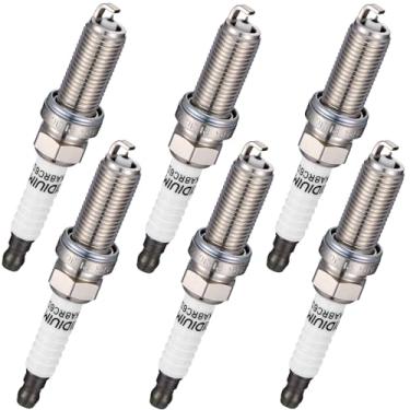 Imagem de BDFHYK Velas de ignição de irídio platina 96372 compatíveis com Maserati 2014-2020 Ghibli, 2017-2020 Levante, 2014-2018 Quattroporte 3.0L V6 Substituição para SILKAR8C6DS Conjunto de 6