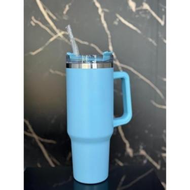 Imagem de Copo Original Termico Com Tampa e Canudo 12 Litros Ideal Para Hidratacao Garrafa Com Canudo(AZUL BEBE)