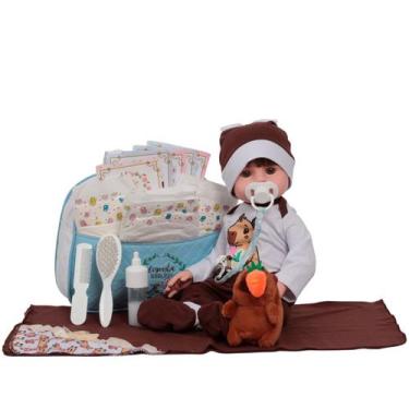 Imagem de Boneco Reborn Realista Menino Silicone Enxoval Capivara - Cegonha Rebo