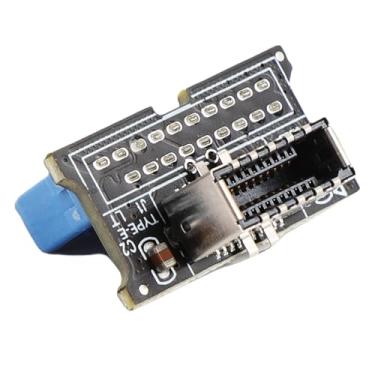 Imagem de Sanpyl Cabeçalho do Painel Frontal USB 3.0, 19pin a 3.2 Tipo C Painel Frontal Tipo e Adaptador de 20 a 19 Pinos Cartão de Expansão