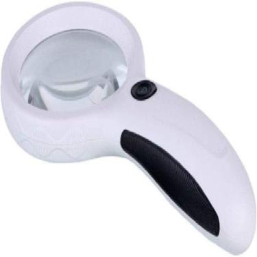Imagem de Lupa Para Estética De Mão Luz De Wood Com 8 Leds Branco + Led Ultra Violeta Seios Nota Falsa Profissional 60mm Para Anál