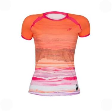 Imagem de Camiseta Feminina Mormaii Manga Curta Estampada Uv50+, Laranja, P