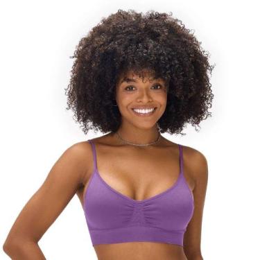 Imagem de Sutiã Top Alça Fina Regulável com Bojo Removível sem Costura Tulipa Li