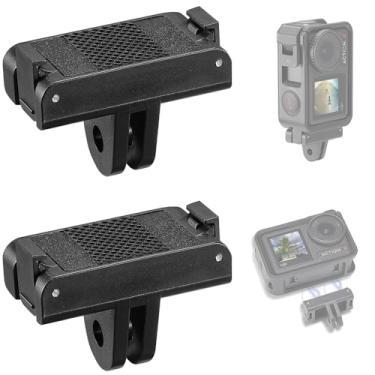 Imagem de OKFUN 2 peças de base magnética de liberação rápida para DJI OSMO Action 5 Pro, suporte magnético multifuncional Osmo Action 4/3 com acessórios de garras duplas, tripé acoplável, selfie, vlogging